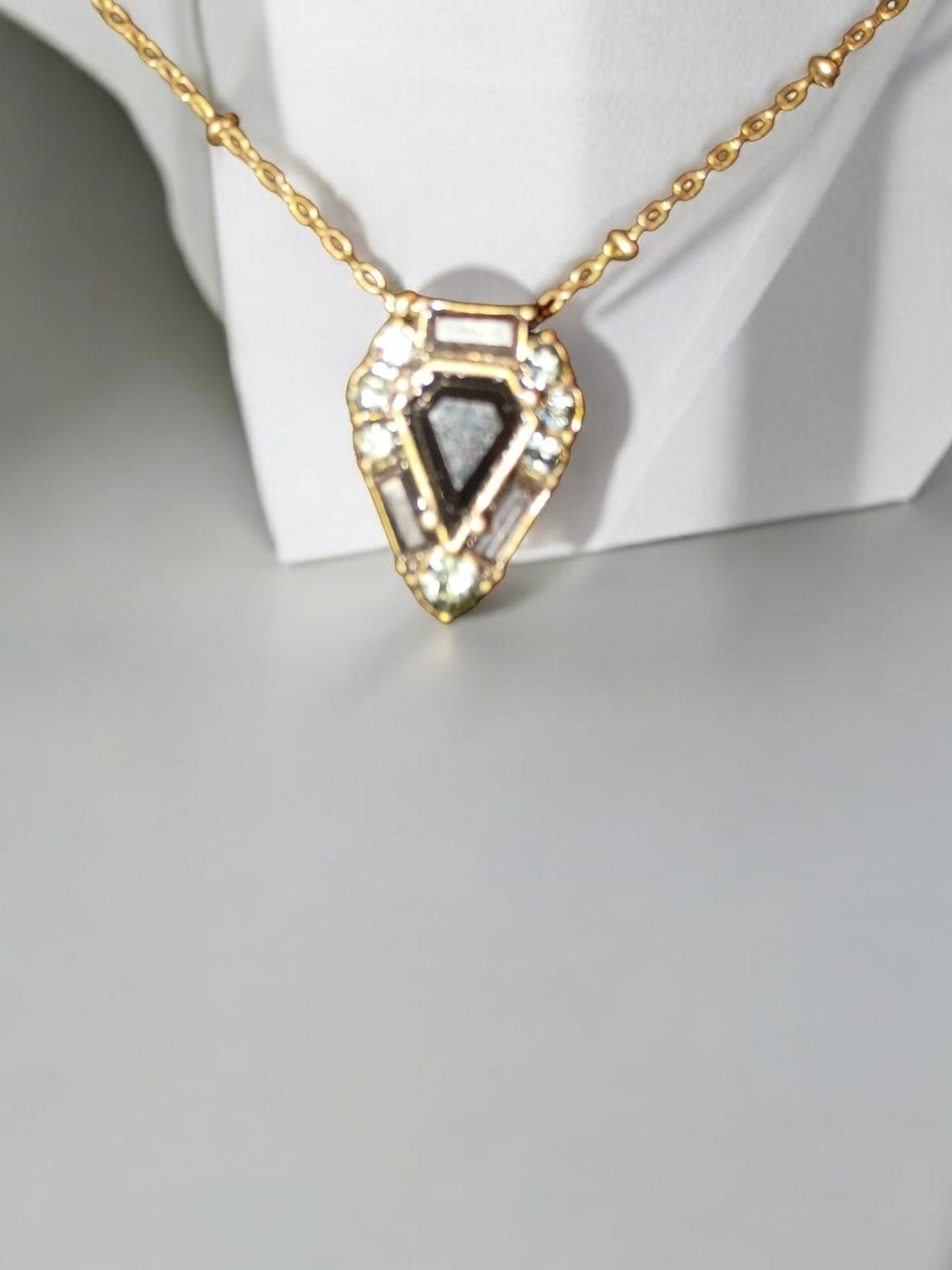 Chloe + Isabel Gold Layered Necklace with Blue Teardrop Pendants - Picture 3 of 4